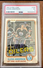 Glenn Anderson 1981 OPC O Pee Chee RC Rookie Card 108 PSA 5 EX. rookie card picture