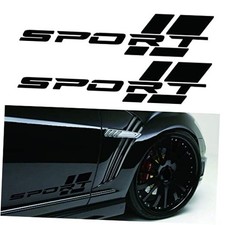 2 Pcs 16 Inch Matte Black Sport Letter Logo Vinyl Decal Sticker Fit for All