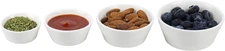White Porcelain Small Bowl Set, Nesting Bowls for Prepping, Dips, Soy Sauce 