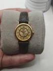 Vintage Seiko Gold Floral Motif Dial Women's Watch. New Battery Works