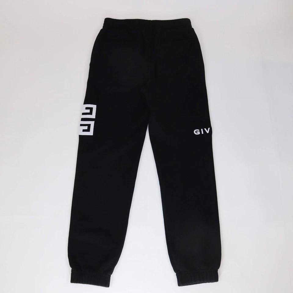 Pantalones deportivos de punto de algodón bordado con logotipo negro Givenchy - Imagen 2 de 4