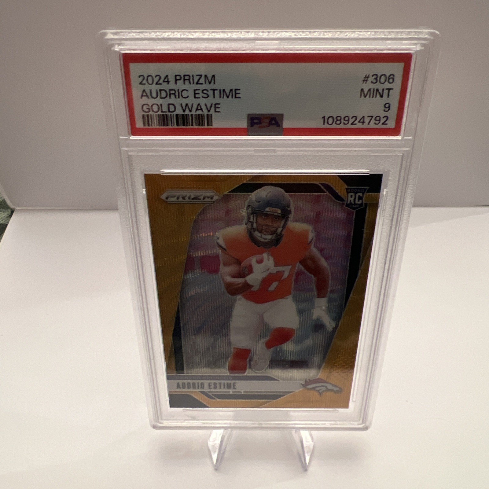 2024 Panini Prizm - Rookies Audric Estime #306 Gold Prizm #7/10 (RC)