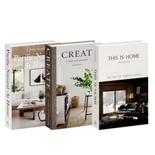 3 Pack Decorative Faux Books Set for Home Aesthetic - Fake Hollow Books Decor...