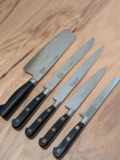 5 Vintage Sabatier 2 Lions Professional Commercial Kitchen Knife Set France