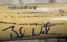 Brandon Watson Signed Game Used Bat Cracked Louisville Slugger Pro Stock Expos