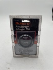 Vintage Sunpro 2 Ammeter Analog Gauge Black Black Bezel Cp7981 Old School