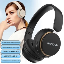 Mpow Wireless Active Noise Cncelling Headphones Bluetooth 5.3 Headset Earphones