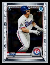 Justin Foscue Texas Rangers #BD-124 Bowman 2020 Bowman Draft Chrome