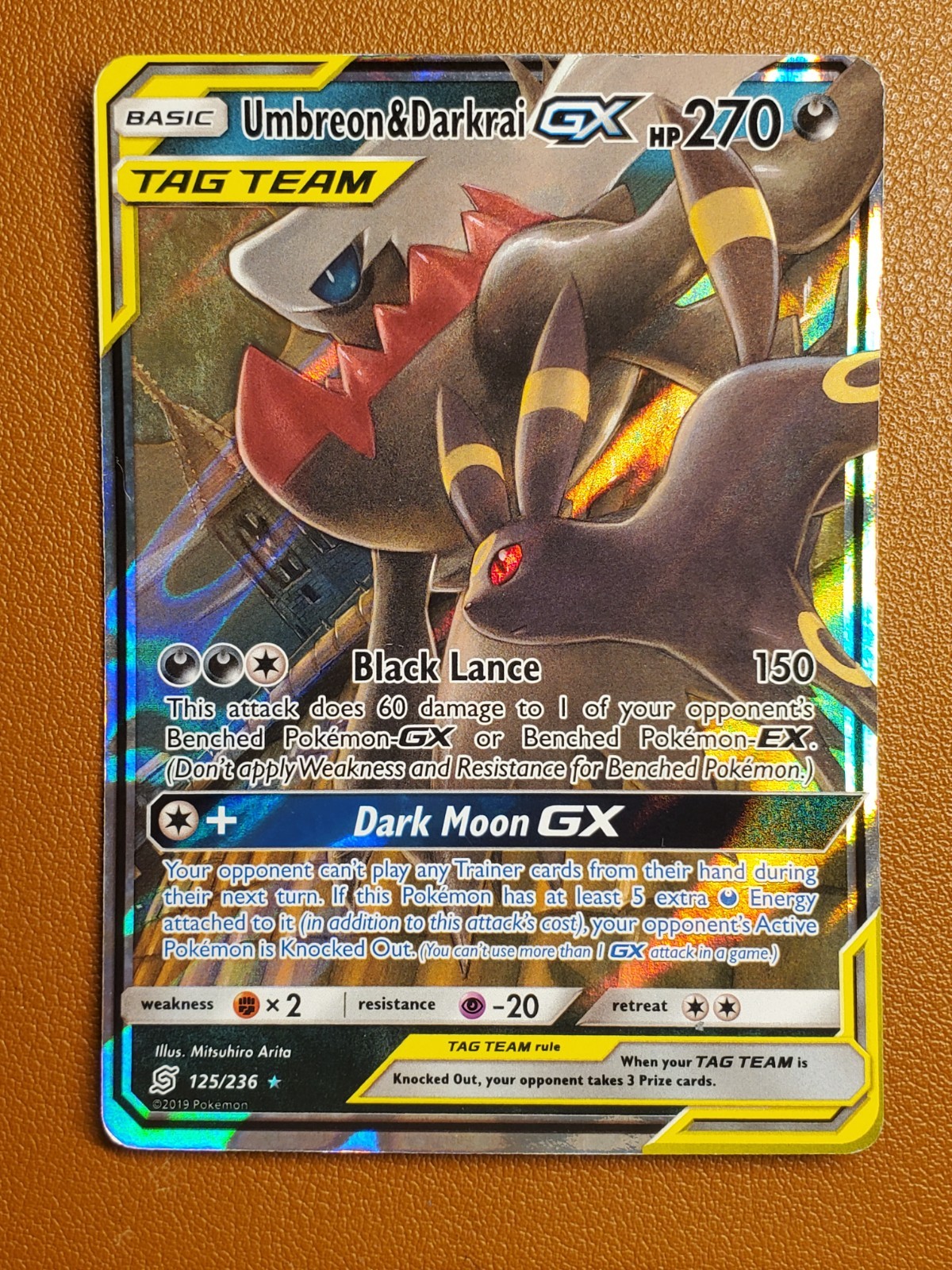 Umbreon & Darkrai GX 2019 Sun & Moon: Unified Minds #125/236 Holo