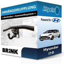 Für Hyundai i10 09.2019-jetzt BRINK Anhängerkupplung abnehmbar neu