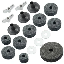 18 Pieces Cymbal Replacement Accessories Drum Cymbal Stand Felt Hi-Hat Clutch