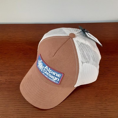 Alpine Design Men's Patch Dark Khaki Trucker Hat Mesh Back OSFA Panel New