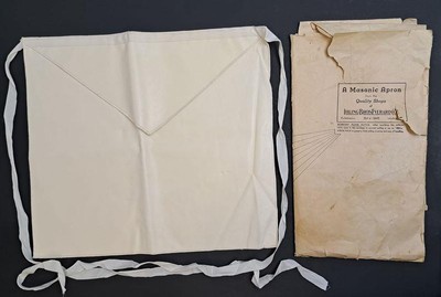 1949 Lambskin Leather Apron & Envelope Tupelo Miss Lodge 318 Ihling Bros Everard