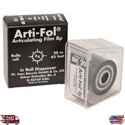 Arti-Fol Dental Articulating Paper 8 Micron 22mm x 20m Roll Single-Sided Bite