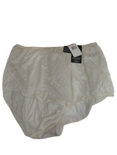 Vintage Yellow Vanity Fair Granny Brief Size 10 Laced