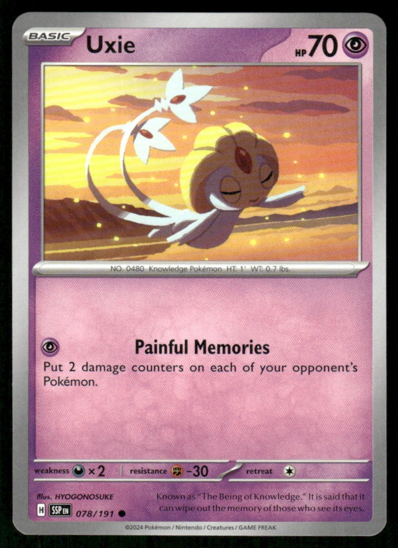 2024 Scarlet & Violet Series - Surging Sparks Uxie Common #78