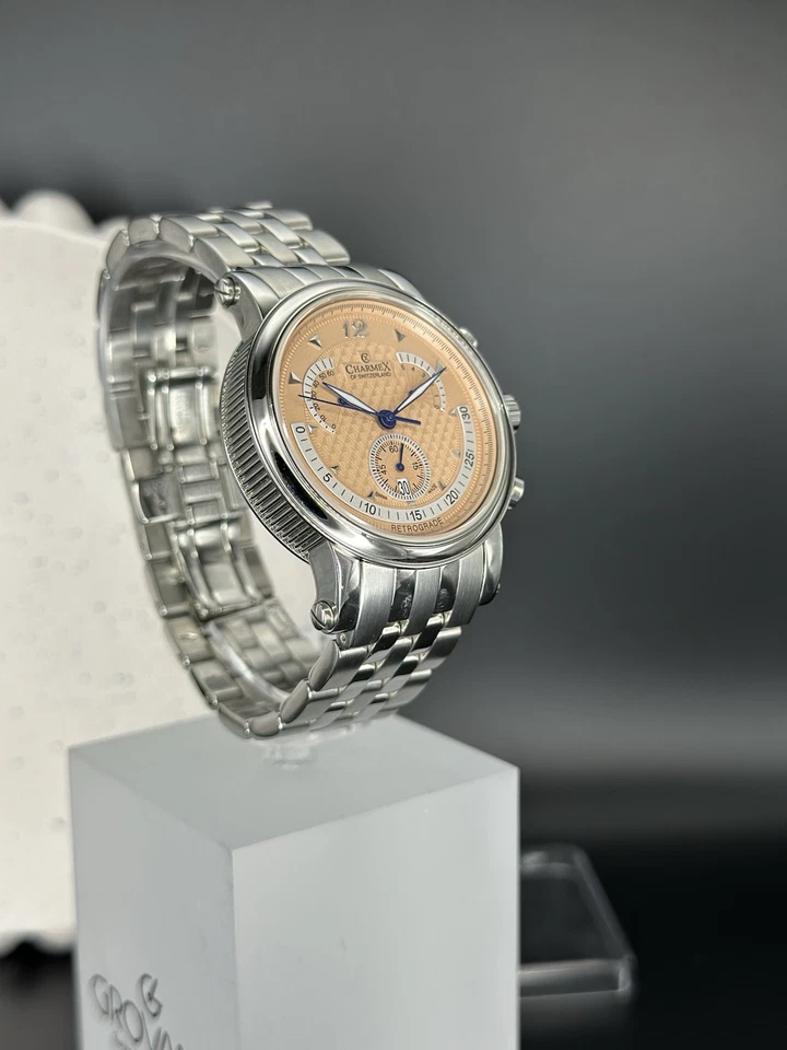 Charmex Of Switzerland relógio masculino, cronógrafo, cristal de safira movimento suíço - Imagem 2 de 4