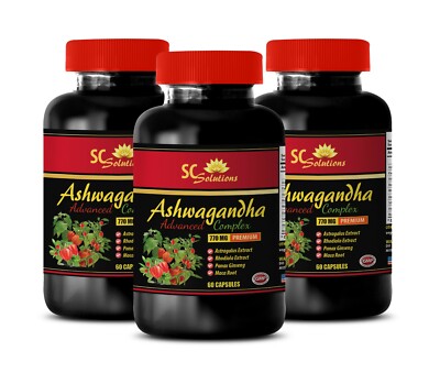 brain & memory boosting - ASHWAGANDHA ROOT COMPLEX 770mg - stress and anxiety 3B