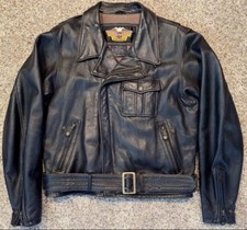 Harley Davidson Jacket Men&rsquo;s Black Leather Belted 5 Pocket Biker/Riding Jacket