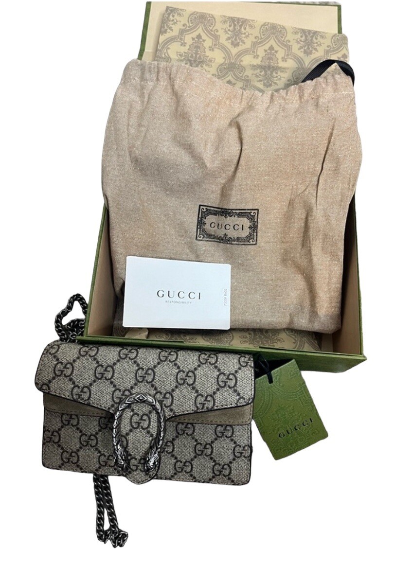 Gucci GG Supreme Monogram Super Mini Dionysus Bag | eBay