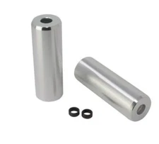 PRO+ BMX Bike Bicycle Lite Alloy Threadless Pegs  Fits 3/8" or 14mm Silver