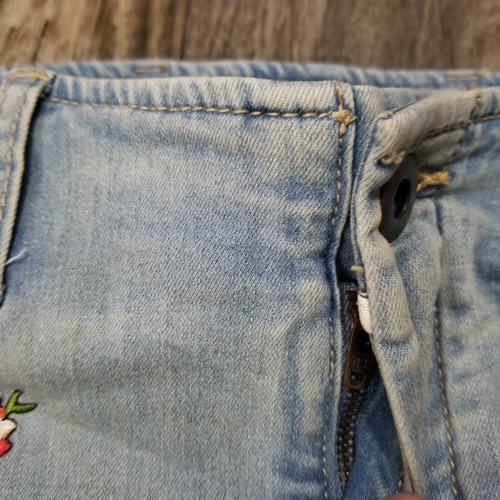 Free People Super Flare Jeans Womens W25 Blue Denim Bell Bottom Discolored - Picture 14 of 24