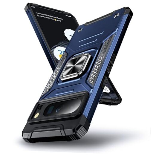 Case, Military Grade Shockproof Protective Phone Case Cover Pixel 8 Pro Blue