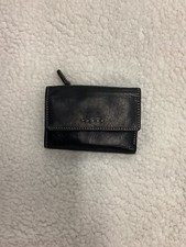 Fossil Leather Black Trifold Wallet