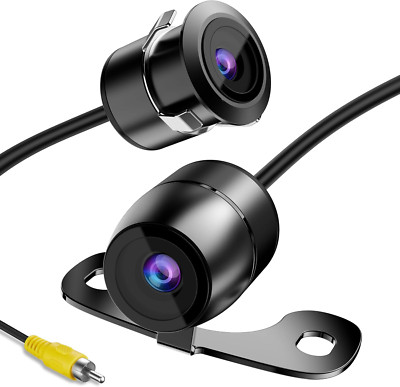 Backup Camera Flush Mount, Metal Housing 170°Wide View Angle Rear/Side/Front Vie