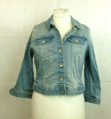 Asos Denim Jacket In Mid Wash Blue Size 14 uk / Euro 40 CR095 EE 01