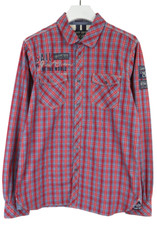 CAMP DAVID Regular Fit Shirt Men's LARGE Plaid Long Sleeve Logo Patched Pockets