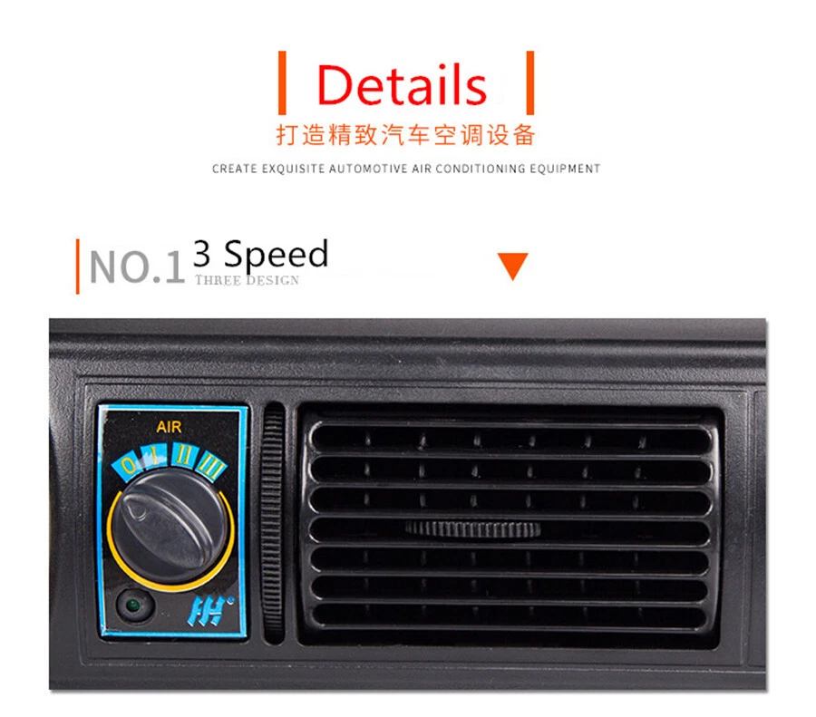 KIT universal de aire acondicionado 12V evaporador debajo del tablero compresor aire acondicionado 3 velocidades Foto 4 de 4