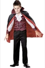Vampire Halloween Costume 3 Piece Boys Medium 8-10 , Seasons Dracula