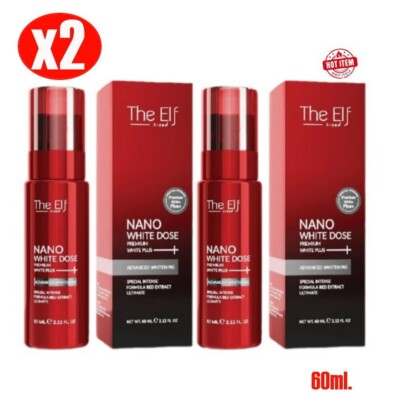 The Elf Nano Serum White Dose 10X Radiance Skin Care Brightening Face 60ml. x 2