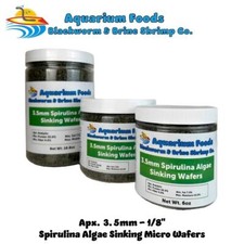 3.5mm -1/8" Micro Spirulina, Algae  Veggie Sinking Wafers, All Tropicals, JAR