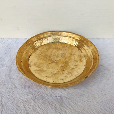 Vintage Messing Klein Parat / Servierplatte Hand- Hammered Solid Multi Zweck