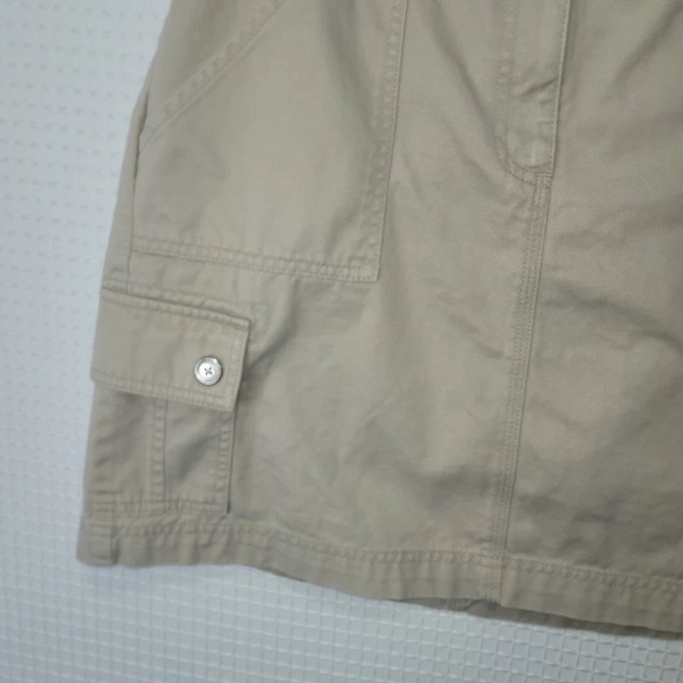 Usado en excelente estado para mujer talla Falda 8 RAFAELLA Beige 100% Algodón Bolsillo Carga Foto 3 de 4