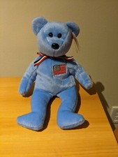 9/11 Memorial TY Beanie Baby America the Bear, 20 year anniversary Fast Ship 