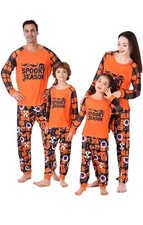 Halloween Women men Matching pajamas Set XL Pumpkin
