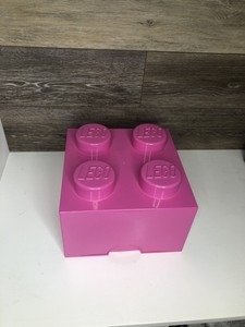 pink lego storage brick