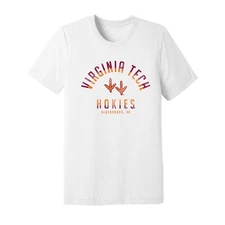 Virginia Tech Division Arch Triblend T-Shirt - Solid White