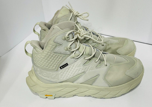 Hoka One Anacapa Mid GTX Gore-Tex Hiking Boots Beige Women's Size 10.5 B NEW