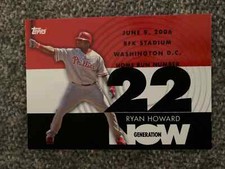 2007 Topps Generation Now Insert #GN22 Phillies Ryan Howard Baseball Card