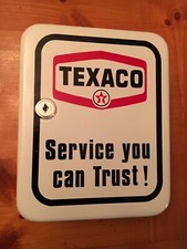 Texaco Key Box Service Station Lock Box Steel Key Cabinet Mechanic Oil Gas Pump