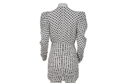 Ronny Kobo Women Polka Dot Mini Dress Small White Black Viscose Silk  Shoulder | eBay