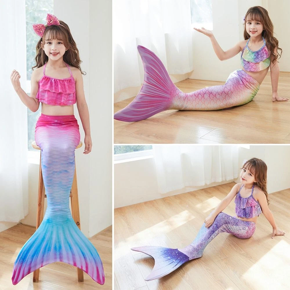 Mermaid Tail Children Swimsuits Summer Mermaid Swimsuit Pool Party Birthday