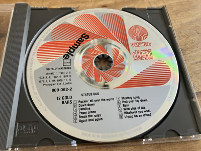 Status Quo SAMPLE (Proto) 800 062-2 12 Gold Bars ,Vertigo ,Orginal