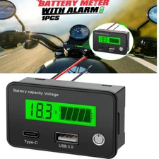 LCD Digital Voltage Display Battery Indicator Monitor Meter Gauge12V/24V/36V/48V