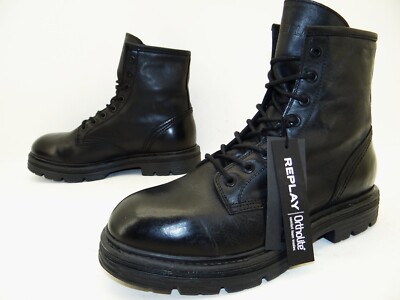 Replay Boots Damenstiefel Gr 44 Schwarz Replay Boots Stiefel