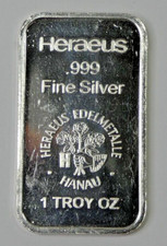 Heraeus Silver Bullion 1 oz Precious Metal Content per Unit for
